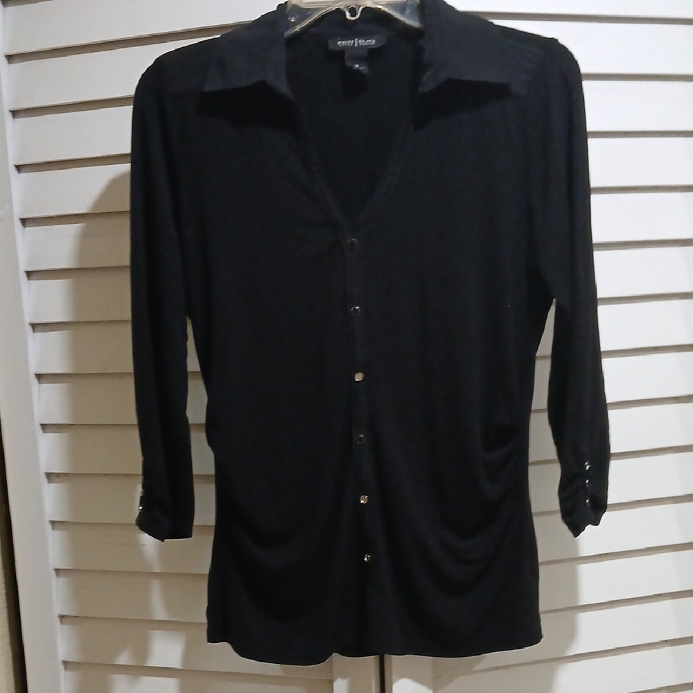 White House Black Market Elegant Black Top